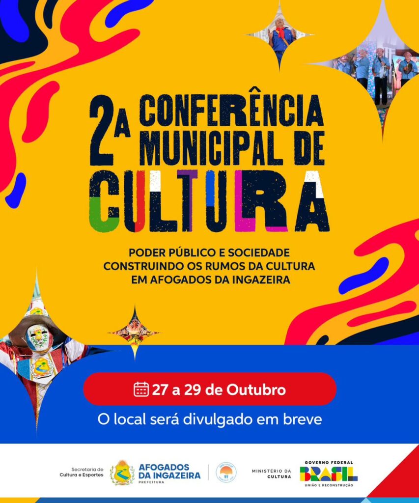 Secretaria de Cultura de Afogados informa novas datas da Conferência Municipal de Cultura